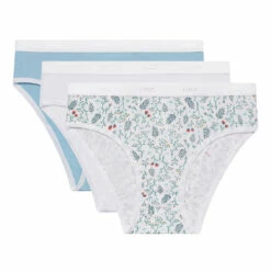 Lot De 3 Slips Fille En Coton Stretch Motif Liberty Blanc Les Pockets -Offres DIM Boutique D093IP3 AI9 03