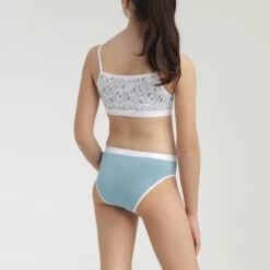 Lot De 4 Slips Fille En Coton Stretch Motif Liberty Blanc Les Pockets -Offres DIM Boutique D093IP4 AIA 05