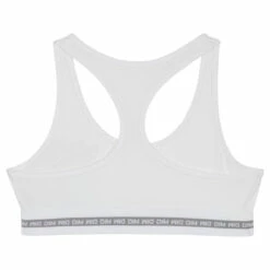 Brassière Fille Coton Stretch Blanc Avec Impressions Argentées Dim Sport -Offres DIM Boutique D093JC1 0HY 02 ghost back