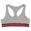 Brassière Fille En Coton Stretch Logo Métallisé Gris Chiné Dim Sport