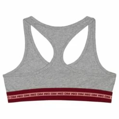 Brassière Fille En Coton Stretch Logo Métallisé Gris Chiné Dim Sport -Offres DIM Boutique D093JC1 AB9 02 ghost back