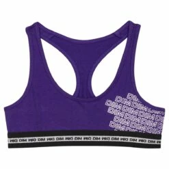 Brassière Fille Coton Stretch Violet à Impressions Argentées Dim Sport