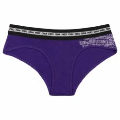 Devant 33 Shorty Fille Coton Stretch Violet Avec Impressions Argentées Dim Sport