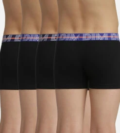 Lot De 4 Boxers Garçon Coton Stretch Ceinture Contrastée Noir EcoDim -Offres DIM Boutique D096SC4 0HZ 02