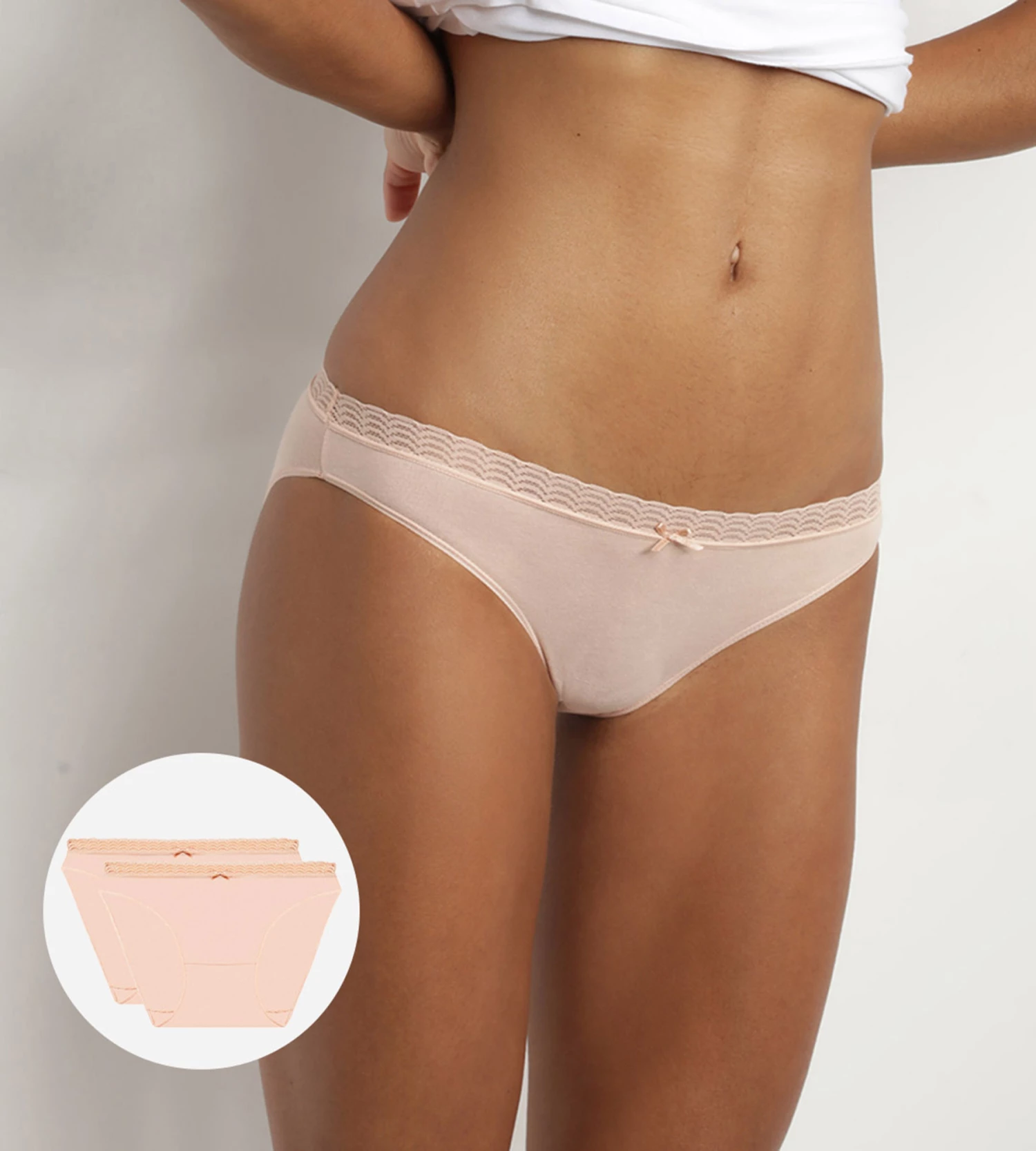 Lot De 2 Culottes Pour Femme Roses DIM Fashion 4 Lot De 2 Culottes Pour Femme Roses DIM Fashion – Image 2