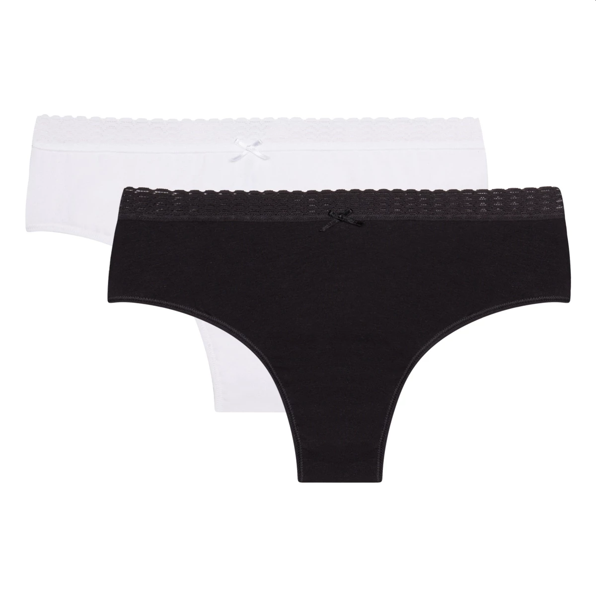 Lot De 2 Hipsters Coton Stretch Noir Et Blanc Dim Basic Fashion 8 Lot De 2 Hipsters Coton Stretch Noir Et Blanc Dim Basic Fashion – Image 6