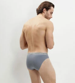 Lot De 3 Slips Bleu Denim Gris En Coton Stretch Résistant Ultra Resist -Offres DIM Boutique D09B8G3 96H 03