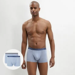 Lot De 2 Boxers Bleu Glacier Coton Stretch Ceinture Imprimée Mix And Print 7 Lot De 2 Boxers Bleu Glacier Coton Stretch Ceinture Imprimée Mix And Print -Offres DIM Boutique D09B9G2 99O 01 1