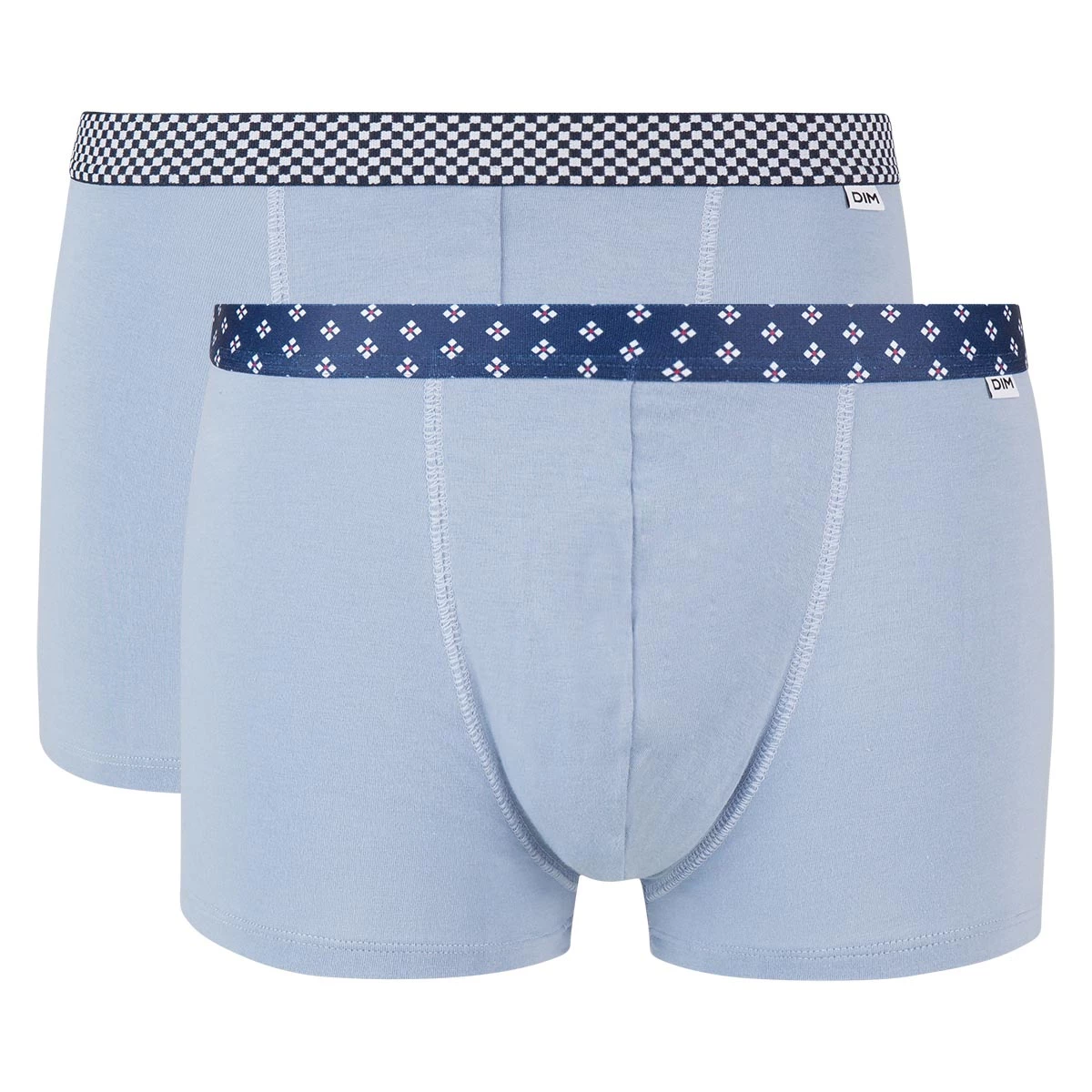 Lot De 2 Boxers Bleu Glacier Coton Stretch Ceinture Imprimée Mix And Print 5 Lot De 2 Boxers Bleu Glacier Coton Stretch Ceinture Imprimée Mix And Print – Image 3