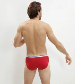 Lot De 3 Slips Rouge Et Bleu Pour Homme Classic Colors -Offres DIM Boutique D09BBG3 8WC 03