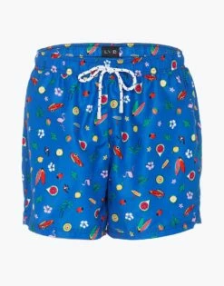 Maillot De Bain Pour Homme Bleu Imprimé Vacances -Offres DIM Boutique D09COPA AG3 06