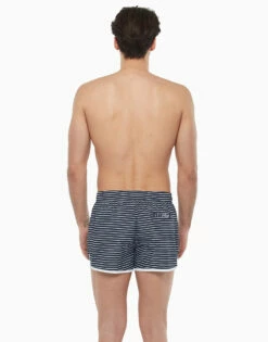 Maillot De Bain Court Pour Homme à Rayures Blanches Et Bleues -Offres DIM Boutique D09CSPA AG6 02