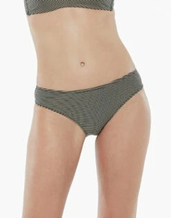 Bas De Maillot De Bain à Rayures Dorées Et Noires