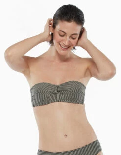 Haut De Maillot De Bain Avec Armatures à Rayures Dorées Et Noires -Offres DIM Boutique D09F2PA 9XY 01 1