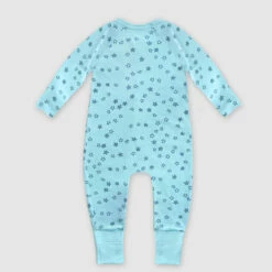 Pyjama Bébé Zippé Coton Stretch Bleu Clair Imprimé Pluie D'étoile Dim ZIPPY ® -Offres DIM Boutique D0A0GC1 9WR 03