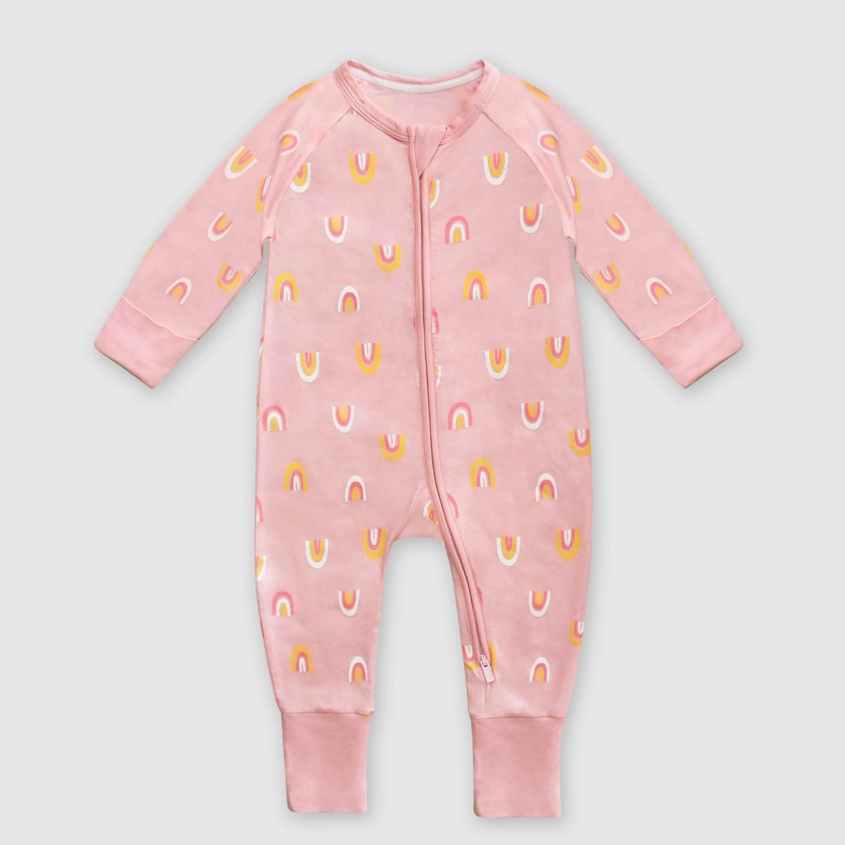 Pyjama Bébé Zippé En Coton Stretch Rose Imprimé Rainbow Dim ZIPPY ® 4 Pyjama Bébé Zippé En Coton Stretch Rose Imprimé Rainbow Dim ZIPPY ® – Image 2
