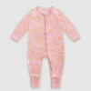 Pyjama Bébé Zippé En Coton Stretch Rose Imprimé Rainbow Dim ZIPPY ®