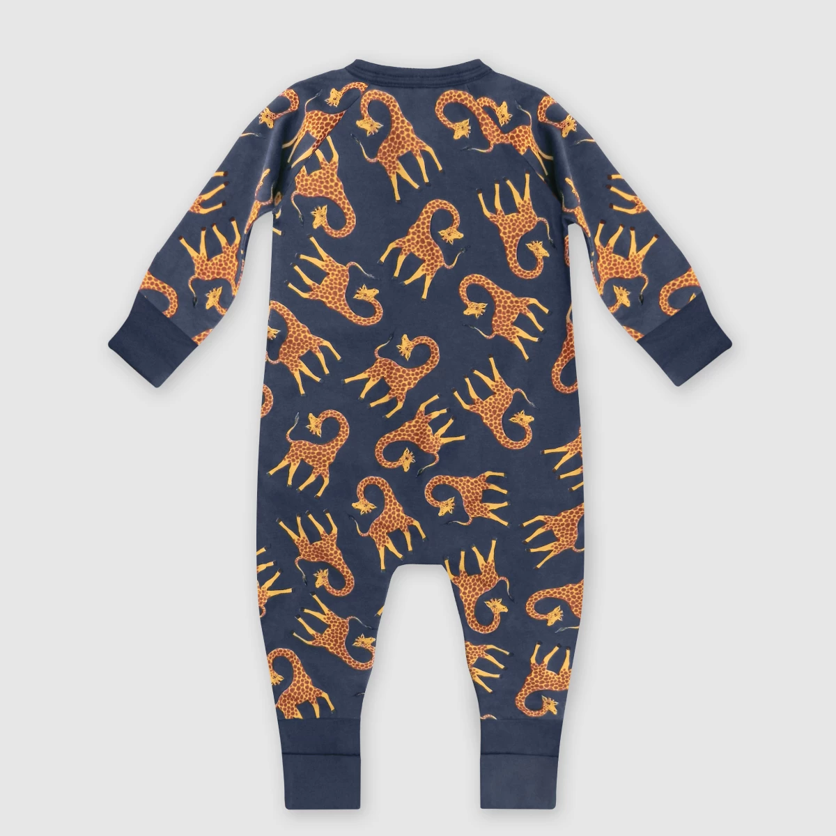 Pyjama Bébé Zippé En Coton Stretch Bleu Imprimé Girafe Dim ZIPPY ® 6 Pyjama Bébé Zippé En Coton Stretch Bleu Imprimé Girafe Dim ZIPPY ® – Image 4