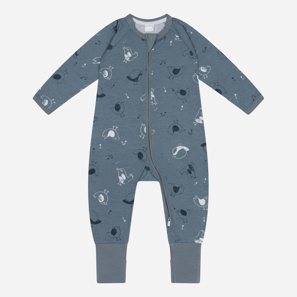 Pyjama Bébé Zippé En Coton Stretch Motifs Oiseaux Gris Dim ZIPPY ® 3 Pyjama Bébé Zippé En Coton Stretch Motifs Oiseaux Gris Dim ZIPPY ®