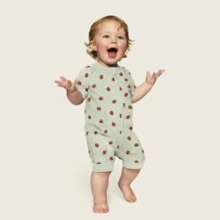 Barboteuse Bébé Zippé Coton Stretch Blanc Motif Coccinelle Dim Zippy® -Offres DIM Boutique D0A0NC1 AMK 02