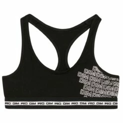Brassière De Sport Noire Pour Fille En Coton Stretch Dim Sport