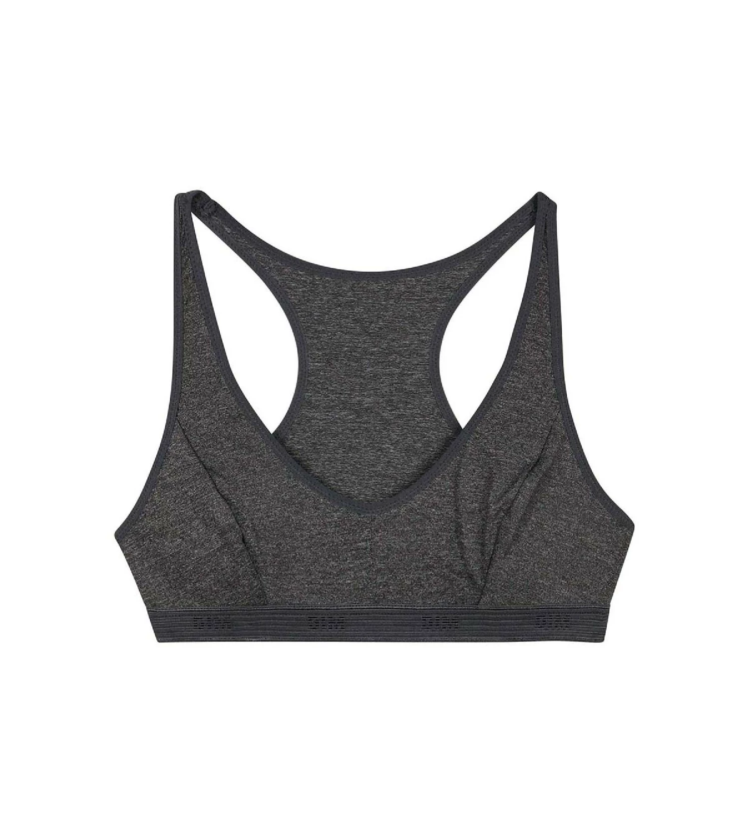 Brassière De Sport Pour Fille Gris Chiné Foncé En Microfibre Dim Micro 3 Brassière De Sport Pour Fille Gris Chiné Foncé En Microfibre Dim Micro