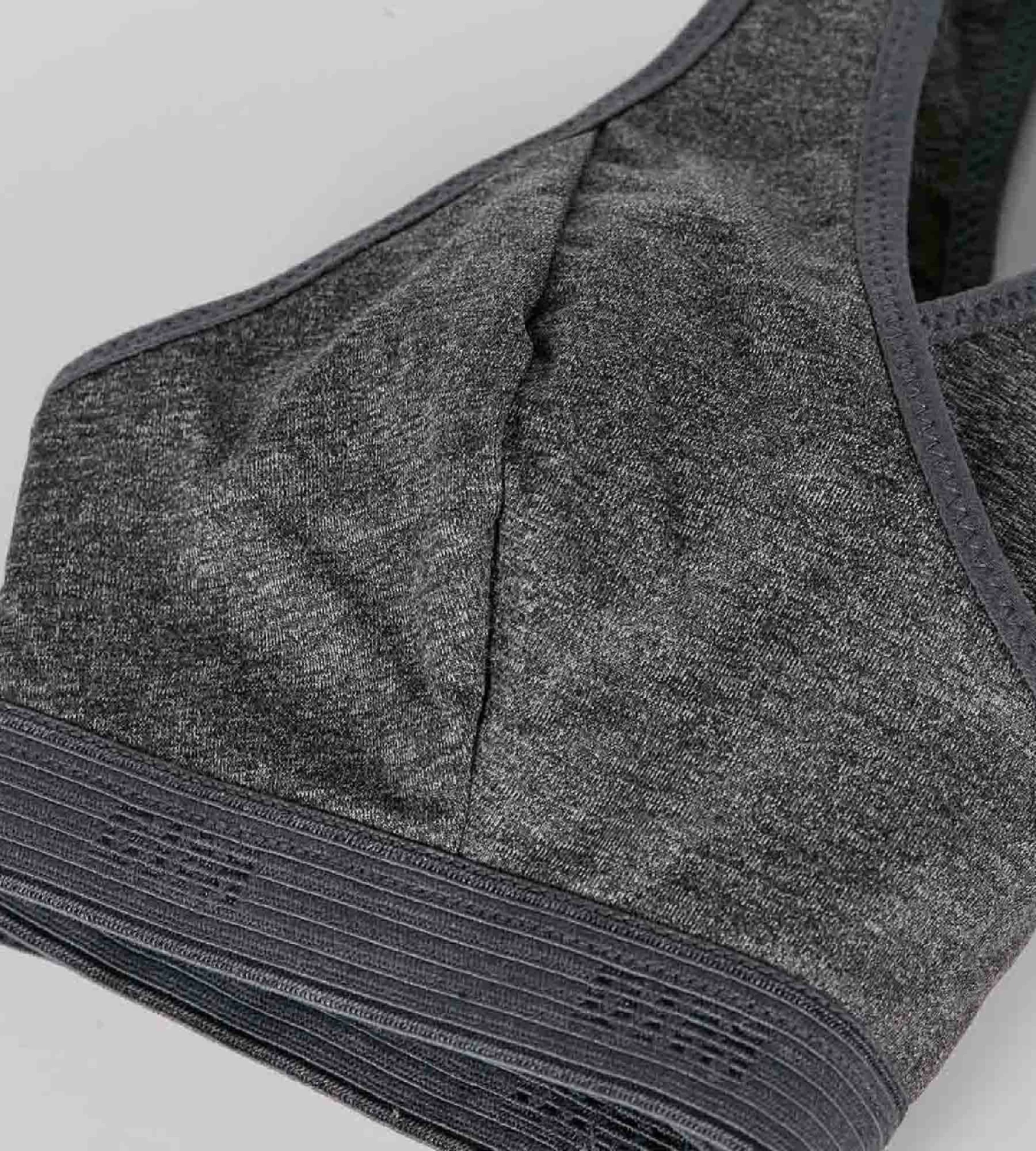 Brassière De Sport Pour Fille Gris Chiné Foncé En Microfibre Dim Micro 6 Brassière De Sport Pour Fille Gris Chiné Foncé En Microfibre Dim Micro – Image 4