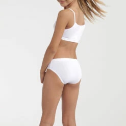 Lot De 2 Brassières Fille Coton Naturel Sans Armatures Blanc Basic Bio -Offres DIM Boutique D0A3RC2 0HY 05