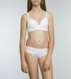 Soutien-gorge Triangle Blanc à Coques Pour Fille Dim Invisible -Offres DIM Boutique D0A4BC1 0HY 04