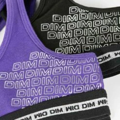 Lot De 2 Brassières Fille Coton Stretch Violet Motif Argent Dim Sport -Offres DIM Boutique D0A4KC2 AI7 03