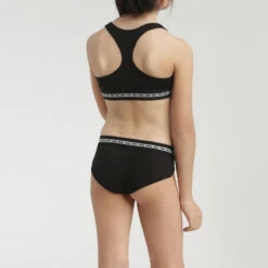 Lot De 2 Brassières Fille Coton Stretch Violet Motif Argent Dim Sport -Offres DIM Boutique D0A4KC2 AI7 05