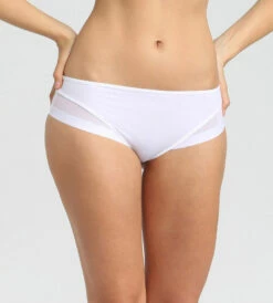 Culotte En Microfibre Et Tulle Blanc Generous De Dim