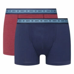 Lot De 2 Boxers Coton Stretch Bio Rouge Vin Bleu Denim Green By Dim -Offres DIM Boutique D0A6CM2 9LW 02