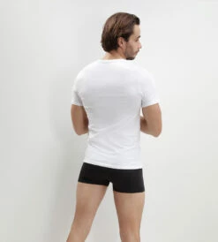 Lot De 2 T-shirts Homme En Coton Bio à Col V Blanc Green By Dim 7 Lot De 2 T-shirts Homme En Coton Bio à Col V Blanc Green By Dim -Offres DIM Boutique D0A6EE2 0HY 02