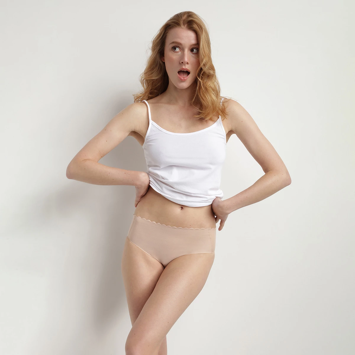 Lot De 2 Culottes Taille Haute Coton Stretch New Skin/blanc Body Touch 6 Lot De 2 Culottes Taille Haute Coton Stretch New Skin/blanc Body Touch – Image 4