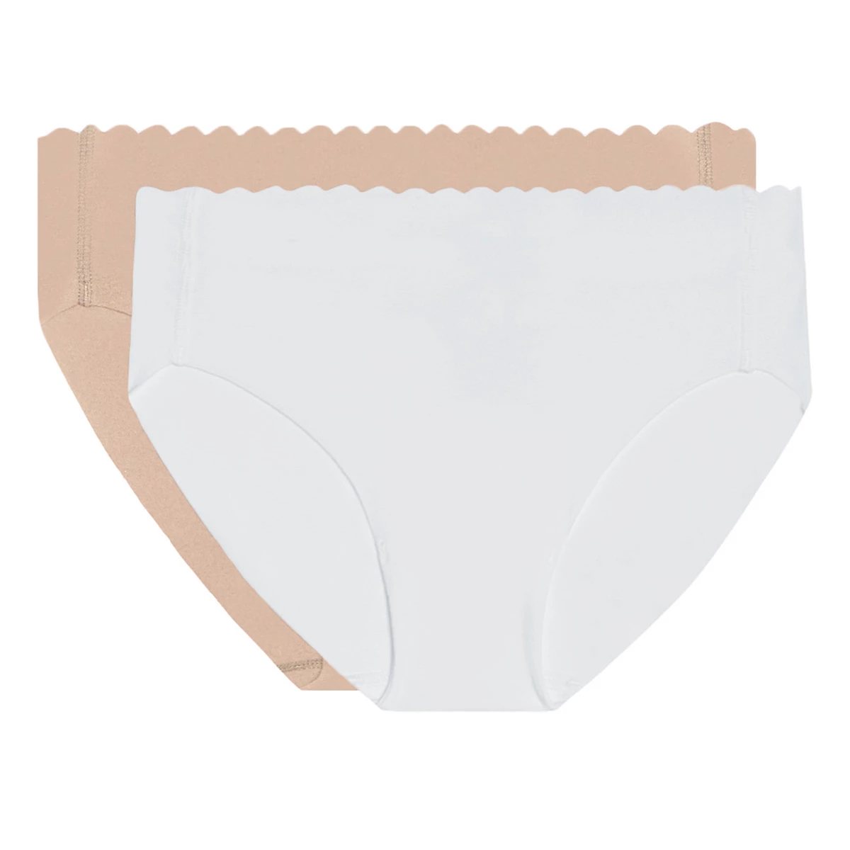 Lot De 2 Culottes Taille Haute Coton Stretch New Skin/blanc Body Touch 8 Lot De 2 Culottes Taille Haute Coton Stretch New Skin/blanc Body Touch – Image 6