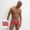 Lot De 2 Boxers Coton Stretch Ceinture Tricolore Rouge Gris EcoDIM -Offres DIM Boutique D0A78P2 9MA 01