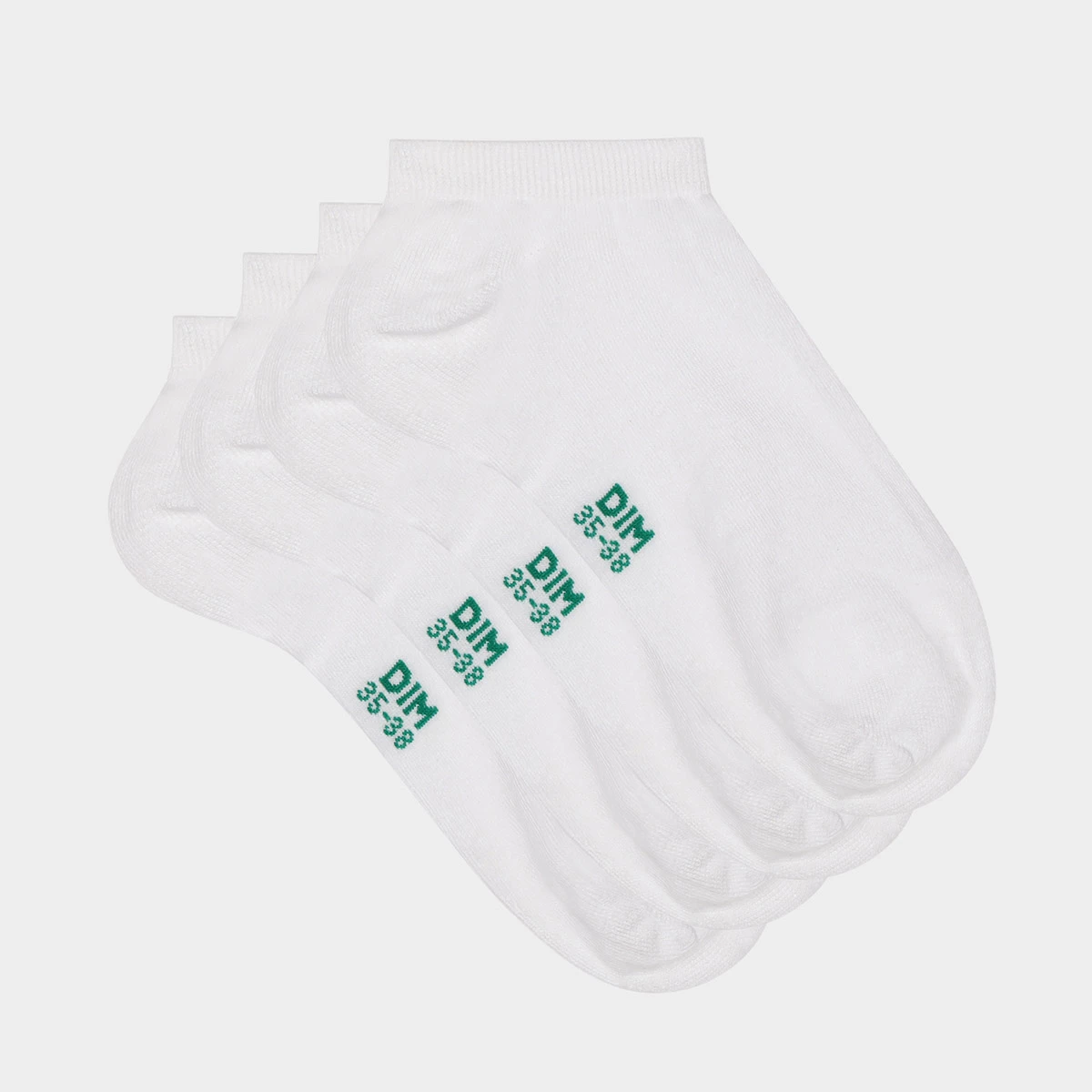 Lot De 2 Paires De Socquettes Femme En Coton Bio Blanc Green By Dim 5 Lot De 2 Paires De Socquettes Femme En Coton Bio Blanc Green By Dim – Image 3