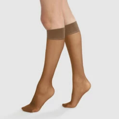 Lot De 2 Mi-bas Semi-opaque Cannelle 100 % Fil Recyclé Green Dim 25D