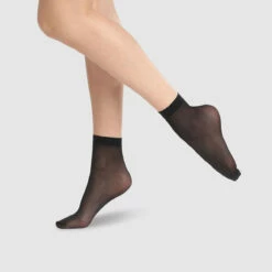 Lot De 2 Socquettes Semi-opaque Noir 100 % Fil Recyclé Green Dim 25D