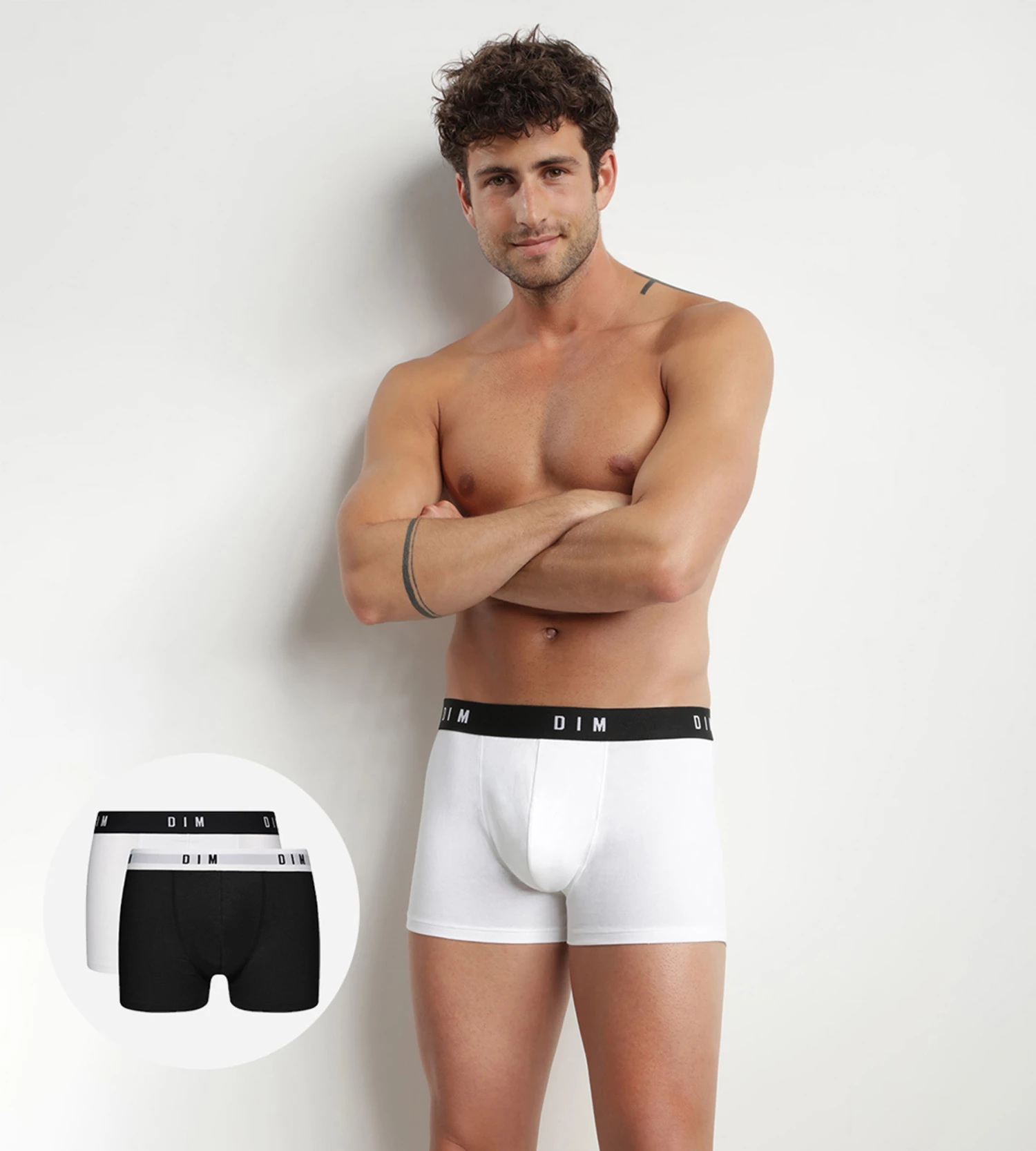 Lot De 2 Boxers Homme Coton Stretch Ceinture Rétro Noir Dim Originals 3 Lot De 2 Boxers Homme Coton Stretch Ceinture Rétro Noir Dim Originals