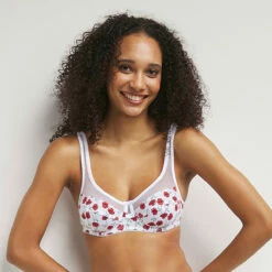 Soutien-gorge Emboitant Tulle Et Motif Coquelicot Generous Coton Bio