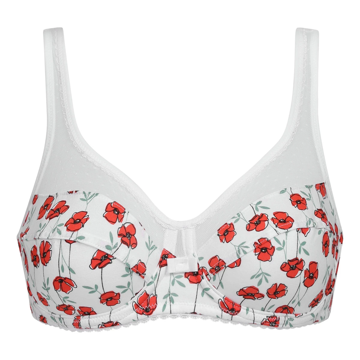 Soutien-gorge Emboitant Tulle Et Motif Coquelicot Generous Coton Bio 8 Soutien-gorge Emboitant Tulle Et Motif Coquelicot Generous Coton Bio – Image 6