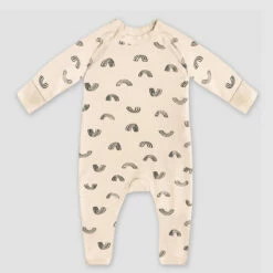 Pyjama Bébé Zippé En Coton Bio Vanille Imprimé Rainbow Dim ZIPPY ®