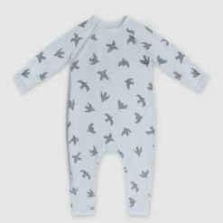 Pyjama Bébé Zippé En Coton Bio Avec Motifs Oiseaux Bleu Dim ZIPPY ® -Offres DIM Boutique D0AVJC1 AAG 01 1