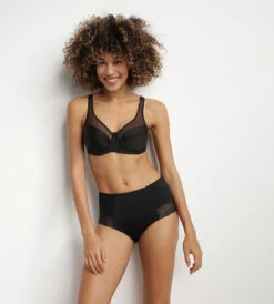 Culotte Femme Taille Haute En Coton Stretch Et Dentelle Noir EcoDim -Offres DIM Boutique D0AVTC1 0HZ 03