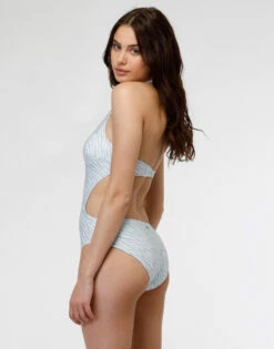 Maillot De Bain Une Pièce En Microfibre Imprimée Animalier Bleu Clair -Offres DIM Boutique D0AYWPA ASM 04