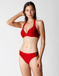 Bas De Maillot De Bain En Microfibre Gaufrée Rouge Pour Femme -Offres DIM Boutique D0AZ5PA A22 03