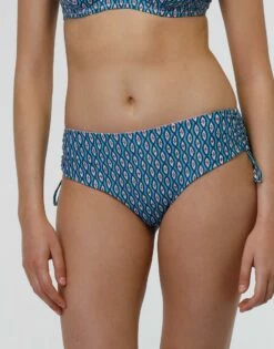 Bas De Bikini En Microfibre, Imprimé Géométrique