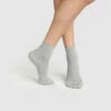 Lot De 2 Paires De Socquettes Femme Coton Bio à Pois Gris Green By Dim -Offres DIM Boutique D0B3BM2 6IZ 01